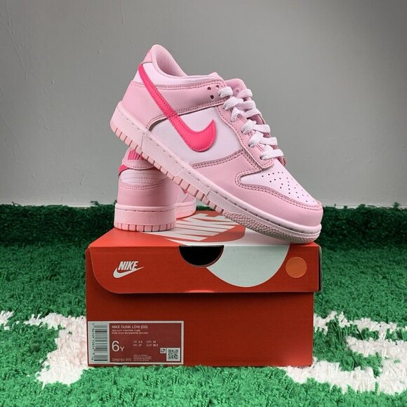 Nike Dunk Low GS Triple Pink size 6Y Women’s size 7.5 NEW DH9765-600 - Picture 11 of 12